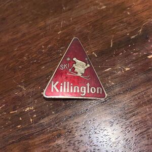 Vintage Red Killington Vermont Ski Winter Resort Mountain Button Pin Pinback